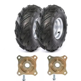 Unbranded 2pc 16x8x7 16x8-7 Wheel Tire 4 Lug Rim & Axle Hub 110cc 125cc ATV Quad Go kart