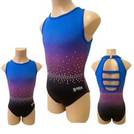 LIL'FOX Gymnastics Leotards for Girls - LOTUS OMBRE - Kids Dance, Tumbling, Acrobatics, Leotard for Girls Gymnastics