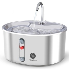 Cat Fountain 3.2L/108oz | Ultra Quiet Cat Water Fountain | Pet Water Fountain with Water Level Window | 4 Additional Filters & Motion Sensor