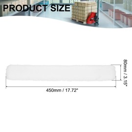 sourcing map 1 Pcs Microfiber Window Scrubber Replacement Head 17.72 Inch Yellow White