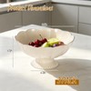 White Decorative Bowl 3Pack, 10" Detachable Decorative Fruit Bowls