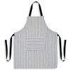 Cackleberry Home Black and White Ticking Stripe Woven Cotton Bib