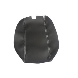 Kar Designers Fits 03-08 Mazda RX-8 Leather Front Center Console Lid Cover Skin w/White Stitch