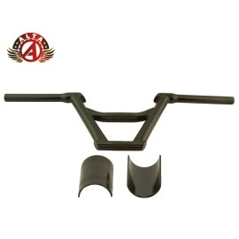ALTA 169 BICYCLE HANDLEBAR 22.2MM W/SHIM TO CONVERT TO 25.4MM BLACK.
