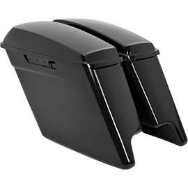 ECOTRIC 5'' Extended Stretched Saddlebags Compatible with Harley Touring Road King Street Glide Electra Glide Ultra-Classic Motorcycle Saddlebags 14-24
