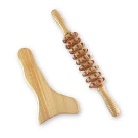 Maderotherapy Professional Body Kit with Cellulite Massage Roller and Body Shaping Board Muscle Massage Roller Abdominal Maderotherapy