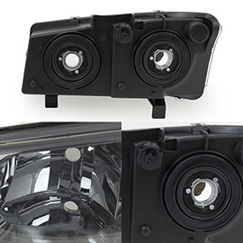 AKKON - For Smoked Smoke 2003-2006 Chevy Silverado Avalanche 1500/2500 HD Headlights Front Lamps Pair Left + Right Replacement