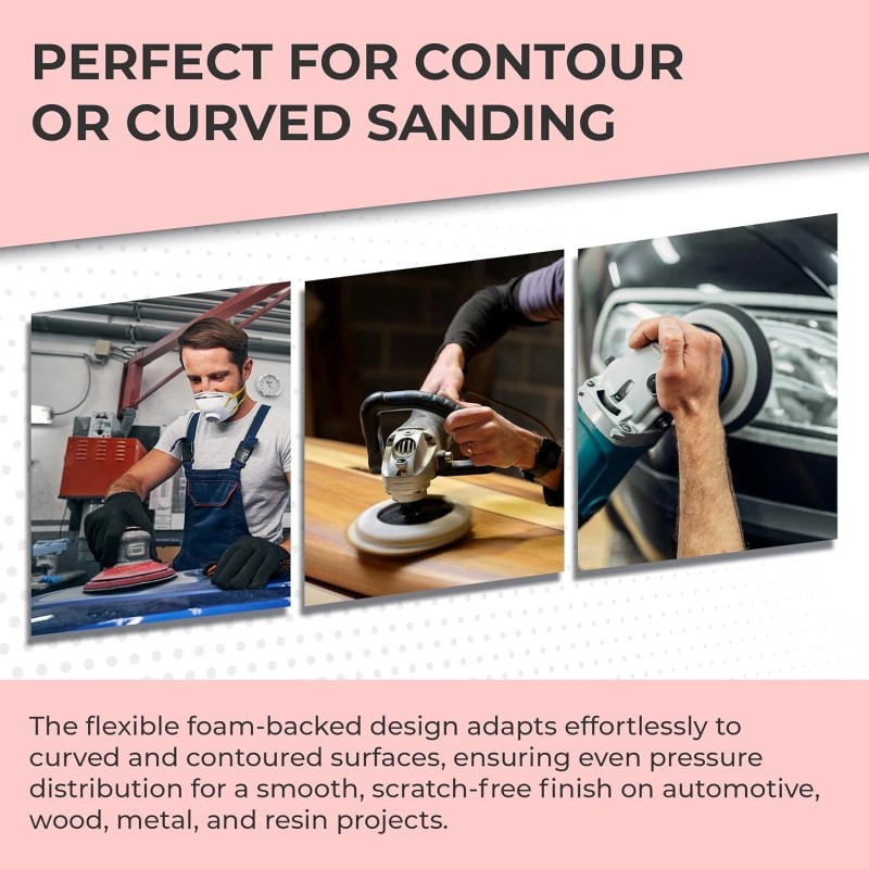 Sunmight Sunfoam Grip No Hole 3 Inch Sanding Discs -