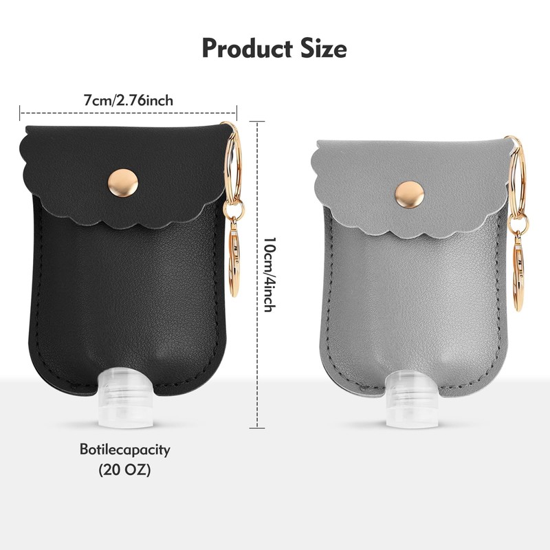 TLIFOS 2pcs Hand Sanitizer Holder, Mini Plastic Empty Bottles Hand