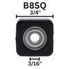 Whiteside B8SQ Ball Bearing: 3/4 Inch Outside Diameter, 3/16 Inch