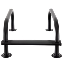 RecPro RV Roof Rail Universal | RV Roof Handrail Mounts to Roof (Black)