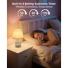 INTELIVE Rechargeable Cordless Ceramic Table Lamp with Remote, RGB &