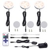 Dimmable LED Under Cabinet Puck Lights AIBOO 3 Lamps Kit