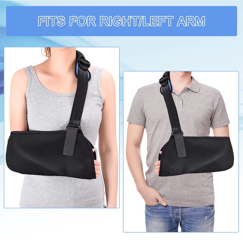 Fasola Arm Sling Shoulder, Adjustable Arm Strap with Breathable Mesh