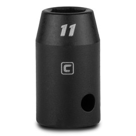 Capri Tools 11 mm Shallow Impact Socket, 1/2-Inch Drive, 6-Point, Metric