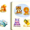 Animal Positive Affirmation Stickers - 50 Pcs Clear PET
