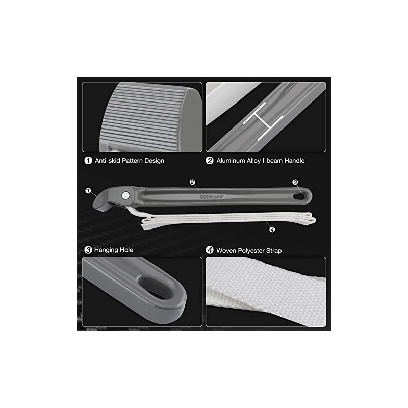 DURATECH Strap Wrench 12" Handle, Adjustable Nylon Strap Pipe Wrenches,