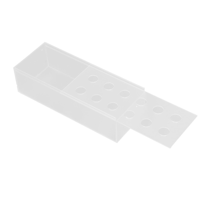 12 Holes Rectangular Flowers Vase With LED Light Clear Acrylic
