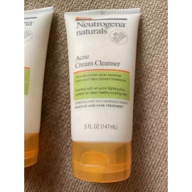 Neutrogena 2X - Neutrogena Naturals Acne Cream Cleanser Rare - 5 OZ - NEW NOS HTF