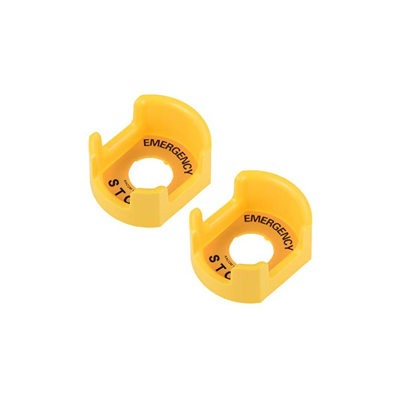 uxcell 30mm Push Switch Button Protective Cover With Emergency Stop