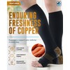 Doctor's Select 3 Pairs Copper Toeless Compression Socks for Men