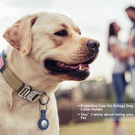 DAGANXI Tactical Dog Collar, Adjustable Military Training Nylon Dog Collar with Control Handle and Heavy Metal Buckle for Medium and Large Dogs, with Patches and Airtags Case (L, Brown)