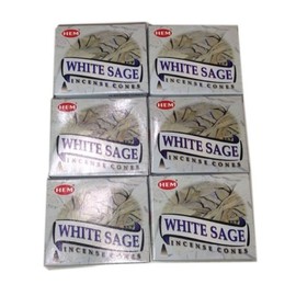 Incense Cone Type White Sage, Pack of 60