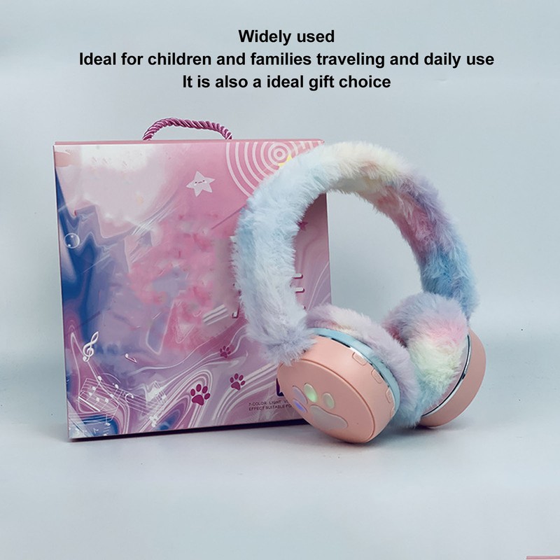 Bluetooth Headset Multifunctional Foldable Cartoon Innovative Plush Warm Earmuff Deep