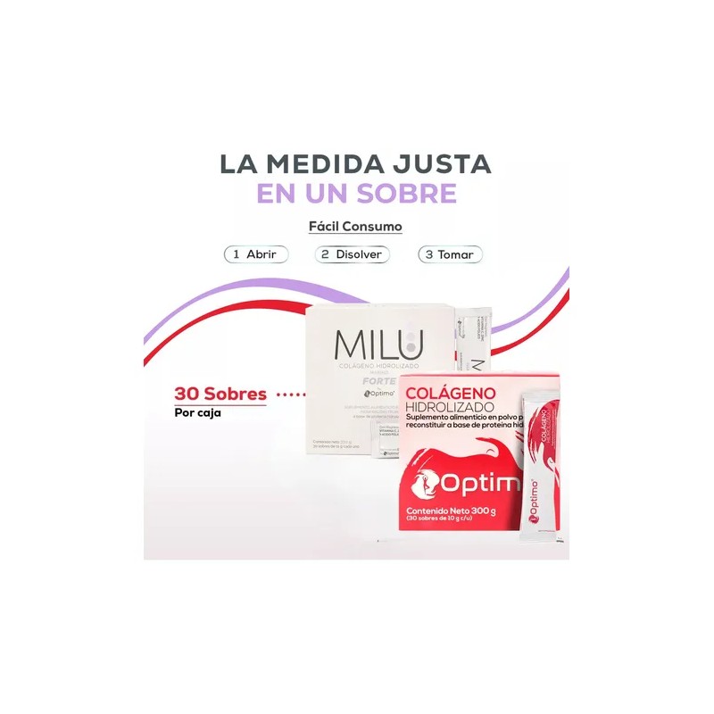 Kit Colágeno Óptimo Sin Sabor + Milu Colágeno Marino Forte