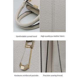 Pahajim Women Fashion Purses and Handbags Shoulder Tote Bags Top Handle Satchel for Women (beige white)