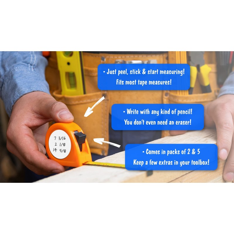 CYCLOPS Erasable Scratch Pads for Tape Measure, Construction, Woodworking Tool