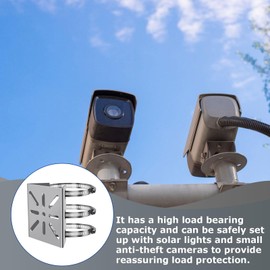 Pipe Clamps, Stainless Steel Hose Clamp Set, Heavy Duty Plumbing Pipe Tool, Pipe Clamps Accessories for Anti-Theft Cameras and Solar Lights Installation