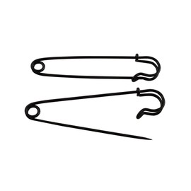 Amanaote Black Safety Pins Large Size 100 mm X 23 mm Size Jewelry for Kilts Blankets Skirts Crafts Pack of 6