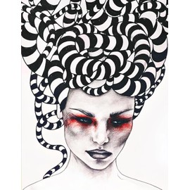 FEMME ON FIRE NOTEBOOK - CORNELL NOTES SYSTEM - 120: UNIQUE WOMEN OF THE WORLD - ORIGINAL FEMME ART - MEDUSA EDITION (FEMME ON FIRE - UNIQUE WOMEN OF THE WORLD)