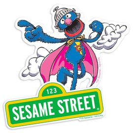 Sesame Street Super Grover and Logo Collectible Stickers