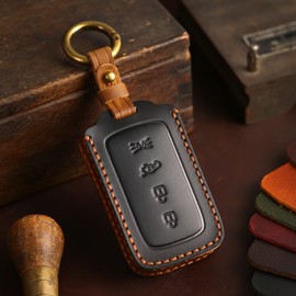 KUNIO Key Cover fit for Maserati Grega Grecale Levente Giberi 2022 2023 2024 Key Cover Case Leather Keychain Keyring Key Cover Key Case Key Chain 4 Buttons Black