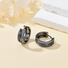 Viking Mens Hoop Earrings 925 Sterling Silver with Gemstone Celtic