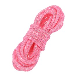 PATIKIL Sequins Rope, 5.5 Yard 6mm Sequins Rhinestone Tube Cord for Wedding Dresses Earring Costume Clothing Shoes Jewelry DIY Crafts Making Accessory, Dark Pink