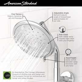 American Standard 9038074.GN0 Spectra Fixed Showerhead, Multi-Function, 1.8 GPM, Brushed Cool Sunrise (Gold)