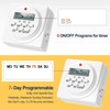 iPower 7 Day Heavy Duty Digital Programmable Electric Timer, Indoor