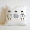 Nautical Seagull Pillow Cover 18x18 Double-Sided, Nautical Decor for Home,
