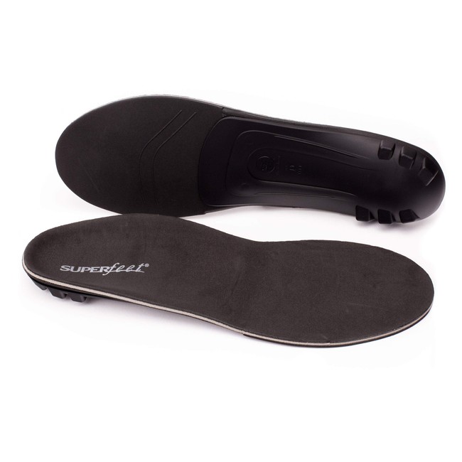 Superfeet BLACK DMP, Sensitive Feet Low Arch Memory Foam Anti-Fatigue Orthotic Insoles, Unisex, Black