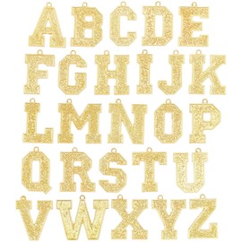 Bright Creations Gold Letter Pendant Charms for Jewelry Making and Crafts (Gold) - Pack of 26
