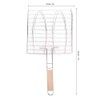 Fish Grilling Basket,Meat Burger Long Handle Mesh Basket Folding Stand,Folding