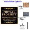 PHTTULE Large Private Property No Trespassing Sign 4 Pack, 12x12