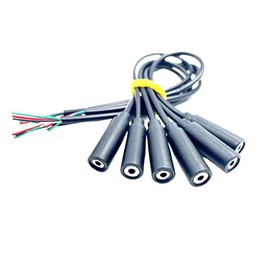 6pcs 2.5mm Female to Bare Cable Open End TRRS 4 Pin Stereo Audio Cable Replacement for Headphone Headset Earphone Mic Repair Cable 30cm