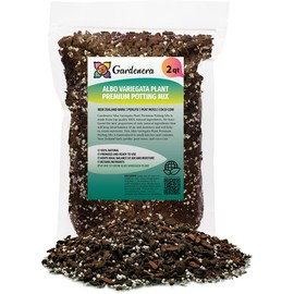 GARDENERA Albo Variegata Potting Mix - Optimal Nutrients and Aeration for Healthy Growth - 2 Quart
