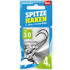 Lieblingsköder Pointed hook 3/0-2 jig heads, weight: 4 g