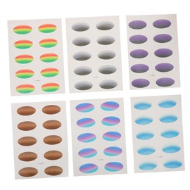 Healeved 6 Sheets Eyeshadow Makeup Stickers: Temporary Eye Make Up Accessories for Parties Mom Women Girls Festivals Cosplay Decoration