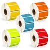 HOUSELABELS 2" x 1" Red, Blue, Yellow, Green, Orange Barcode
